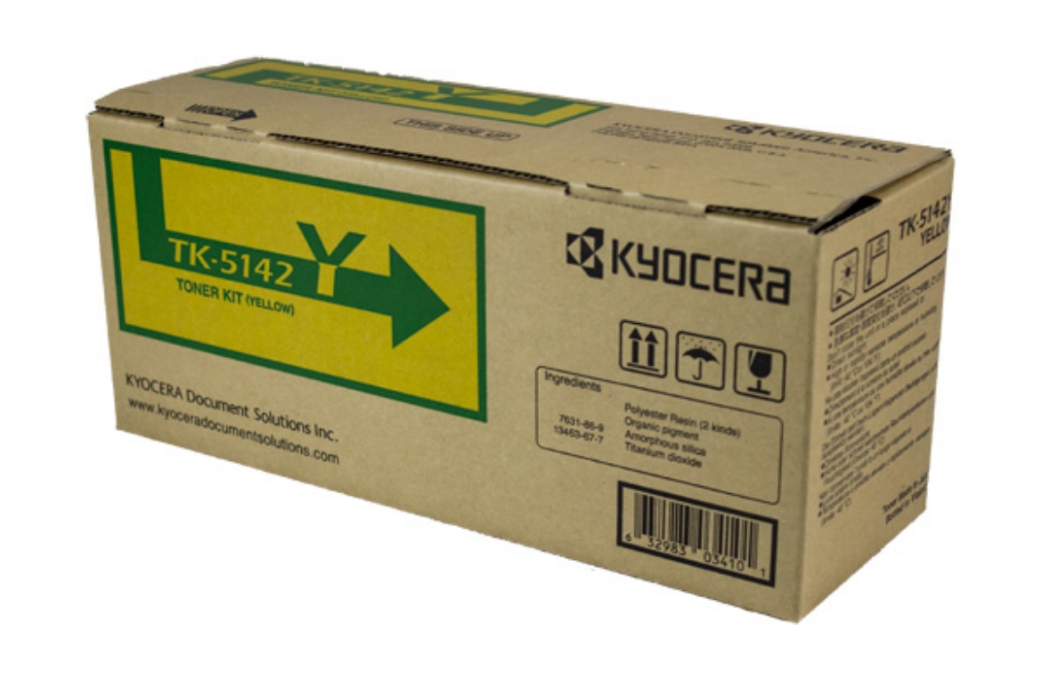Picture of Kyocera Mita 1T02NRAUS0 (TK-5142Y) Yellow Toner Cartridge (5000 Yield)