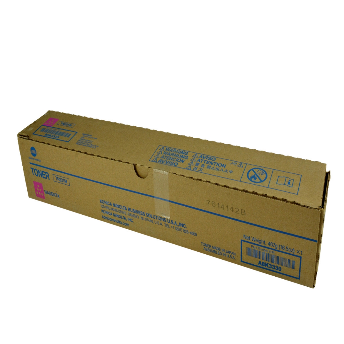 Picture of Konica Minolta A8K3330 (TN-221M) Magenta Toner Cartridge (21000 Yield)