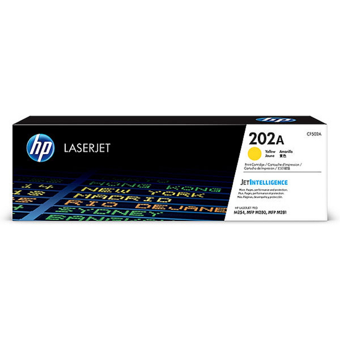 Picture of HP CF502A (HP 202A) Yellow Toner Cartridge (1300 Yield)