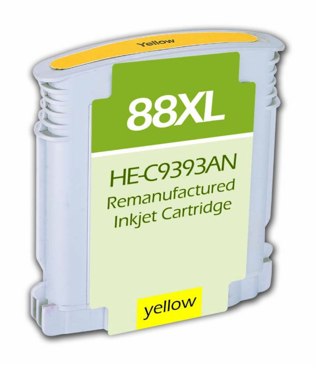 Picture of Remanufactured C9393AN (HP 88XL) High Yield Yellow Inkjet Cartridge (1540 Yield)