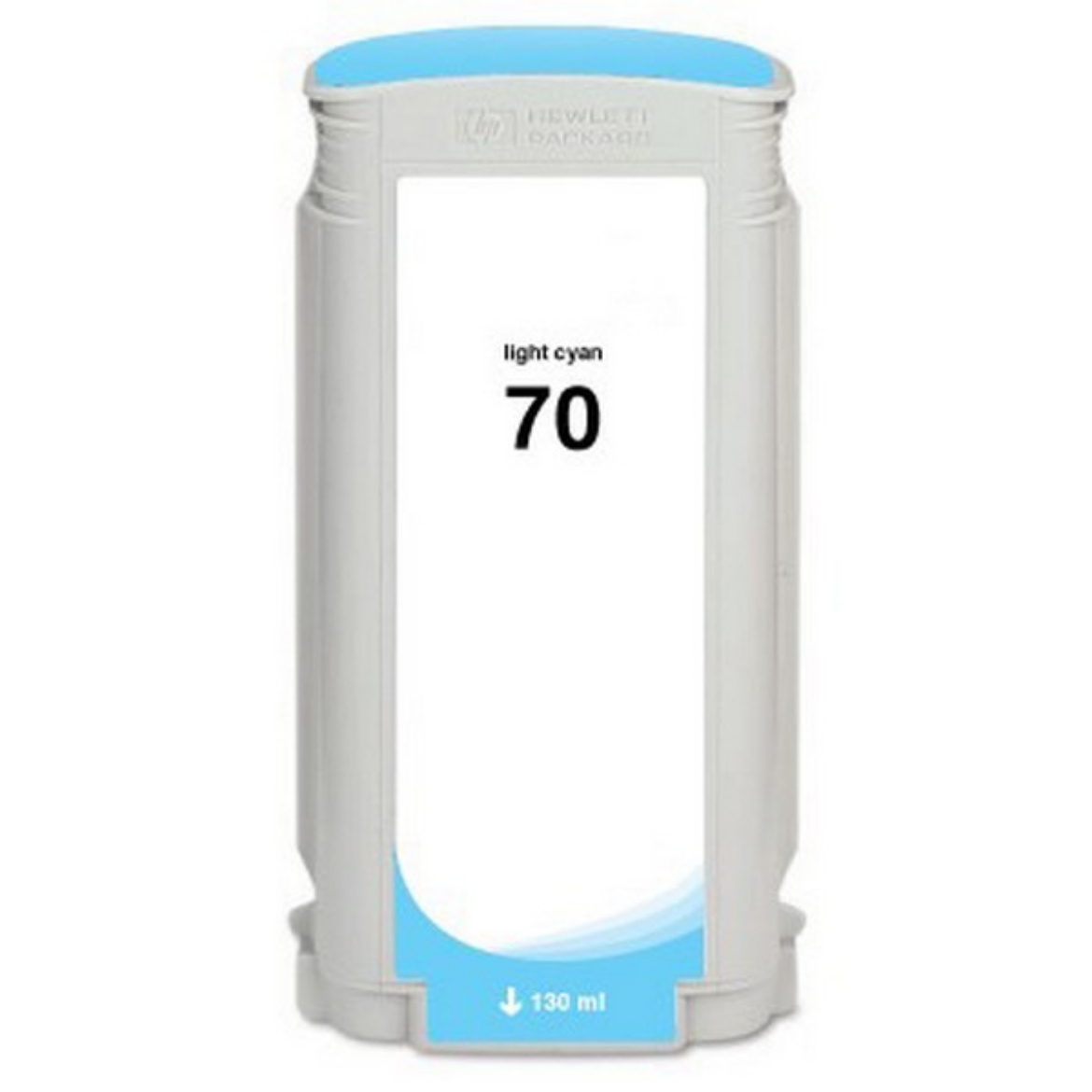 Picture of Remanufactured C9390A (HP 70) Light Cyan Pigment Inkjet Cartridge (130 ml)