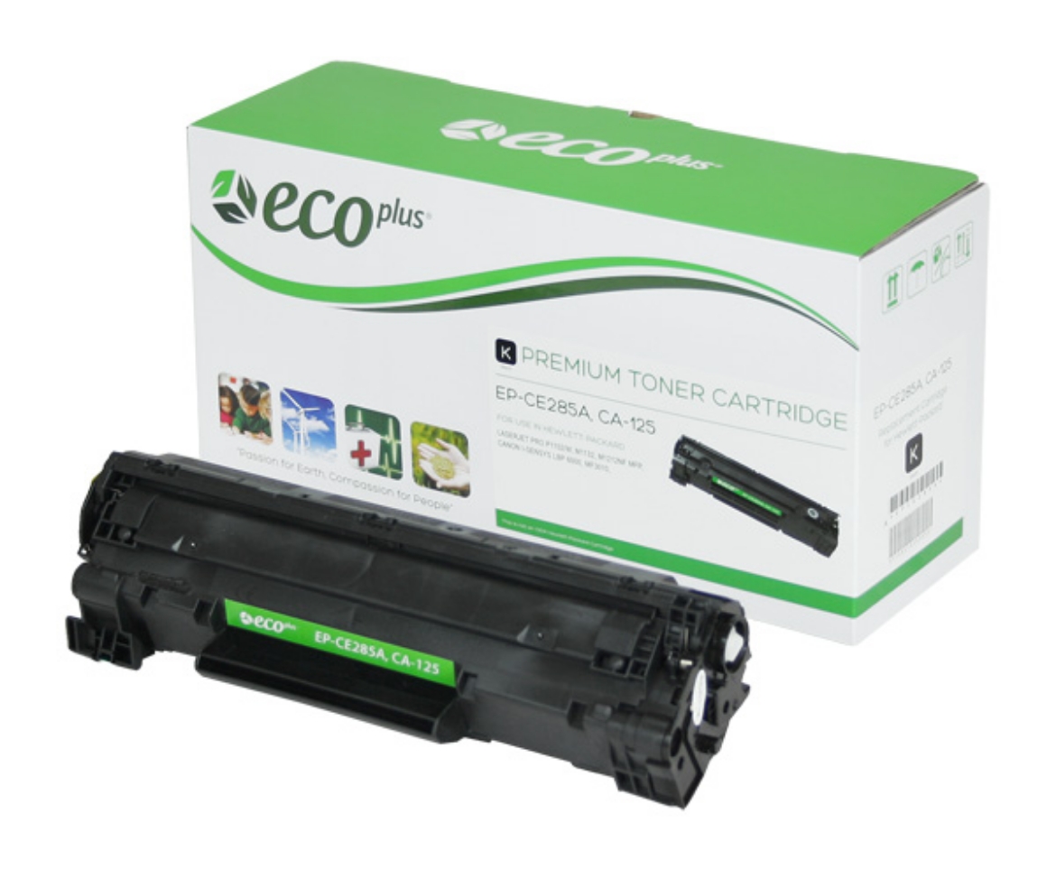 Picture of EcoPlus Reman CE285A (HP 85A) Black Toner Cartridge (1600 Yield)