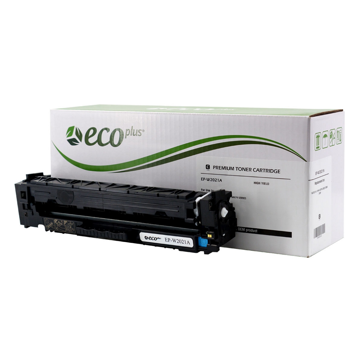 Picture of EcoPlus Reman W2021A (HP 414A) Cyan Toner Cartridge (2100 Yield)