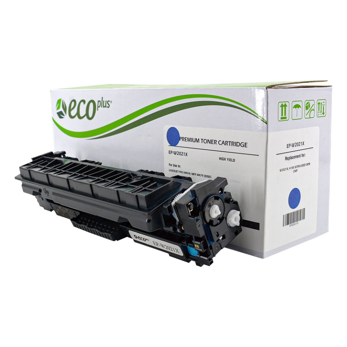 Picture of EcoPlus Reman W2021X (HP 414X) High Yield Cyan Toner Cartridge (6000 Yield)