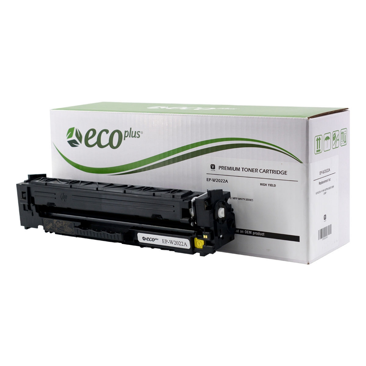 Picture of EcoPlus Reman W2022A (HP 414A) Yellow Toner Cartridge (2100 Yield)