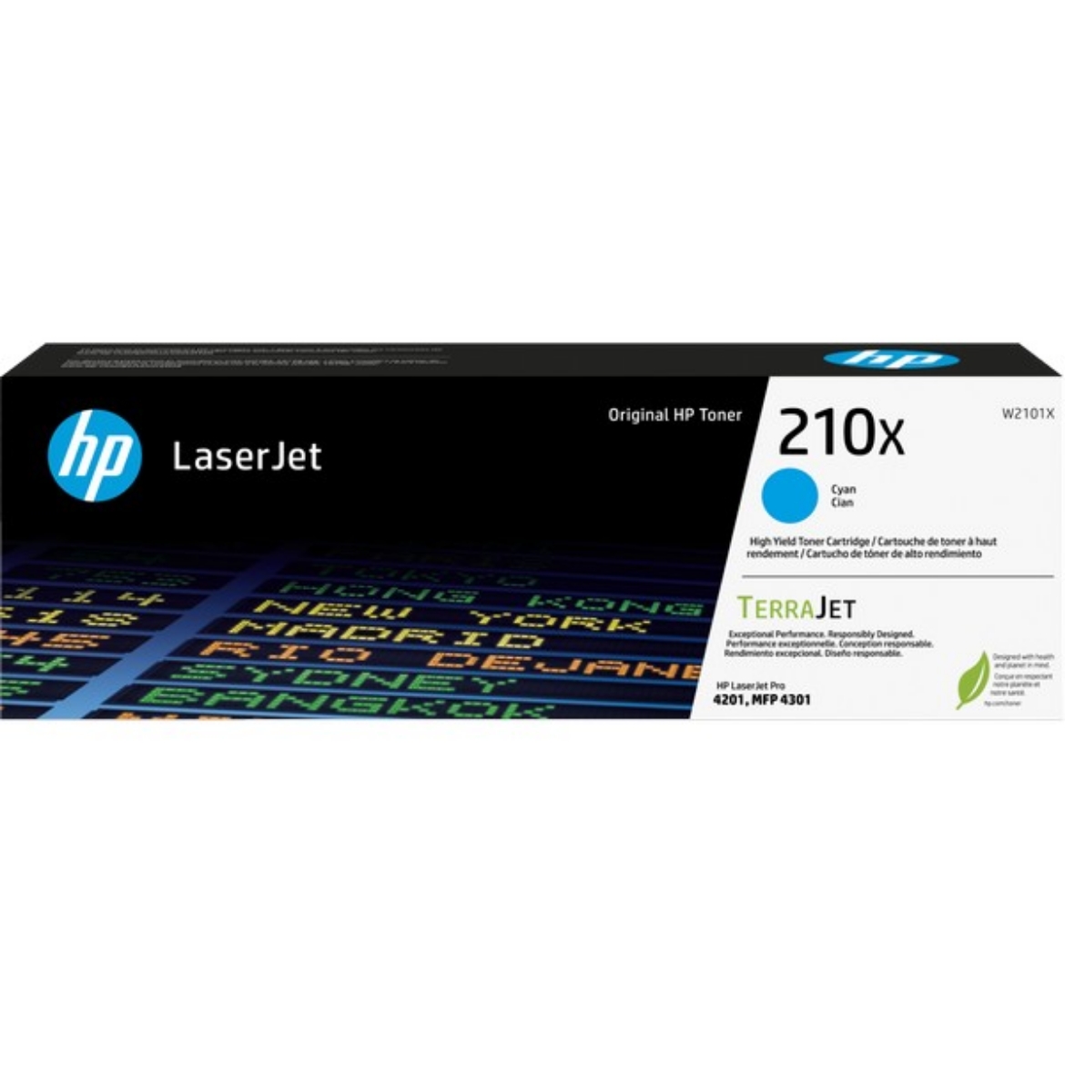 Picture of HP W2101X (HP 210X) High Yield Cyan Toner Cartridge (5,500 Yield)